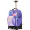 NEW TILAMI 18 Inch Rolling Backpack with Wheels for Girls
