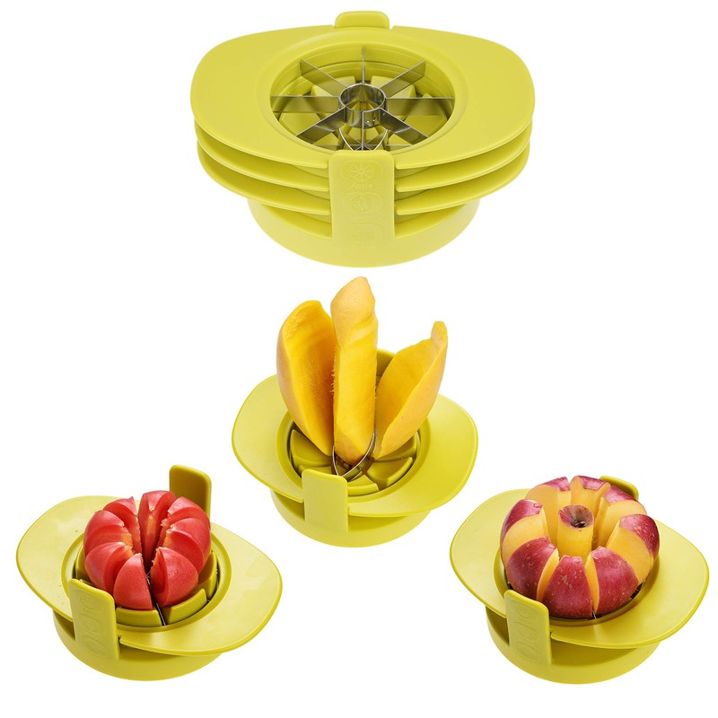Apple/Tomato/Mango Cutters - Set of 3 - Sturdy Base Keeps