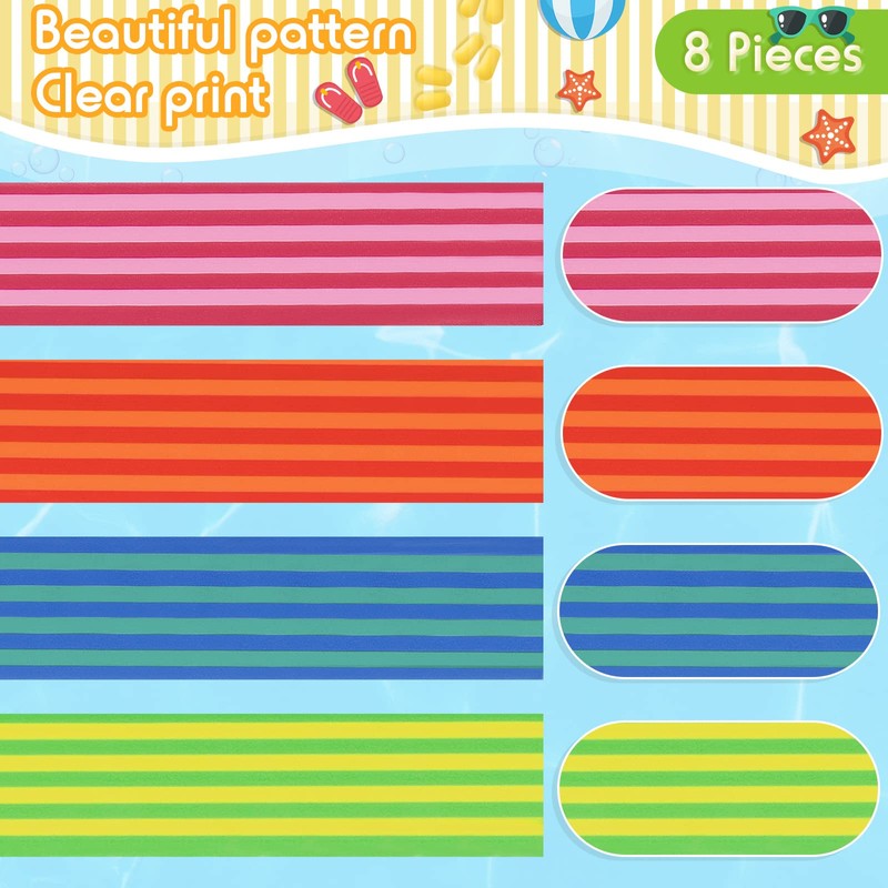 8 Pack Towel Bands for Beach Chairs Cruise Towel Clips