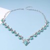 Cimenexe Bohemian Turquoise Choker Necklace Water Drop Turquoise Pendant Necklace