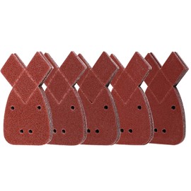 50 Sheets Sandpaper Sandpaper, Triangular, 4 Holes, Thickness 40/60/80/120/240 for Black and Decker Delta Sander Polishing/Rust Removal