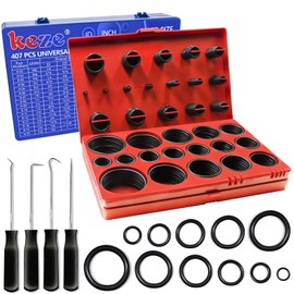 KEZE 826 Pcs Universal SAE and Metric O-Rings Kit,Standard Metric & Inch O Ring Assortment in 2 Box with 4 Piece Pick and Hook for Automotive Faucet Hydraulics Hose Air and Gas Sealing Repair