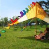 4pcs Rainbow Wind Spinner, 43" Rainbow Curlie Spinner Hanging Rainbow