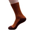 Socks with Milled, Deer Natural, Rust Red, 100% Wool (47/48),
