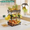 OKZEST 3-Tier Fruit Basket for Kitchen Counter, Wall Hanging Fruit