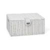 Arpan Medium Resin Woven Storage Basket Box with Lid &