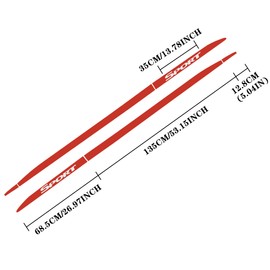TOMALL 1 Pair Car Side Skirt Stripe Sticker for Compatible with Honda 11th Accord 2023 2024 Auto Body Door Side Sport Racing Stripe Graphic Vinyl Decals Decoration (Red)