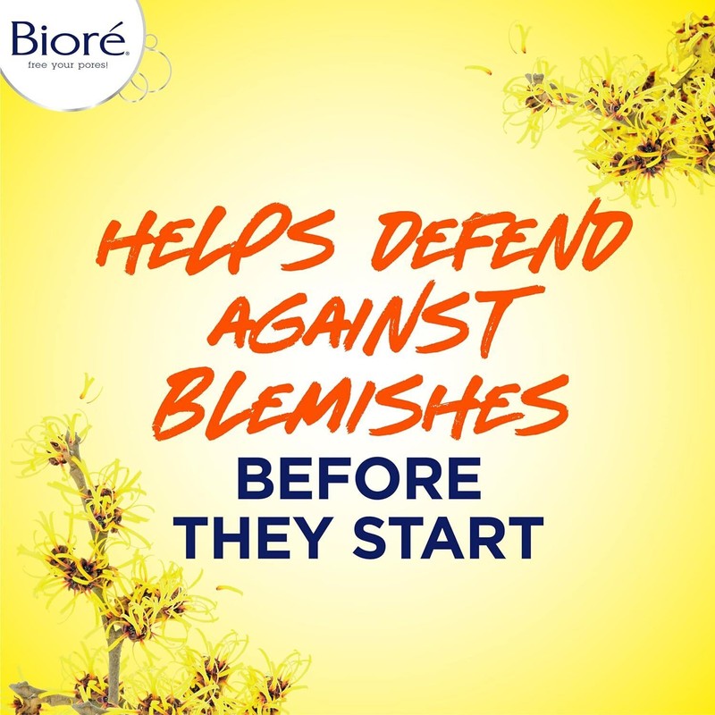 Bioré Witch Hazel Pore Clarifying Acne Face Wash, Exfoliating Facial