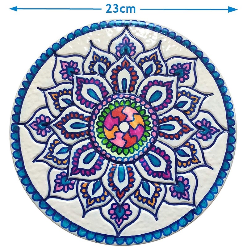 dennycraftmoulds.co.uk Mandala Lotus Flower Concrete or Plaster Mould Reusable ABS