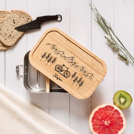 ABENTEUERNAH - Personalisierte Brotdose für Erwachsene - Individuelle und Robuste Edelstahl Brotdose mit Namen - Personalisierte Geschenke für Männer (Große Lunchbox 1100 ml)