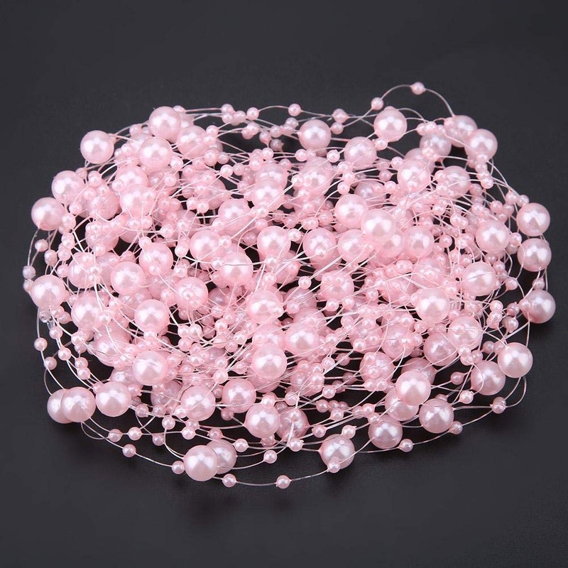 10 m Pearl Garland, Artificial Pearl Ribbon Pearl Necklace for