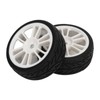 2PCS RC Racing Tire Plastic Wheel Hub and Rubber Tire