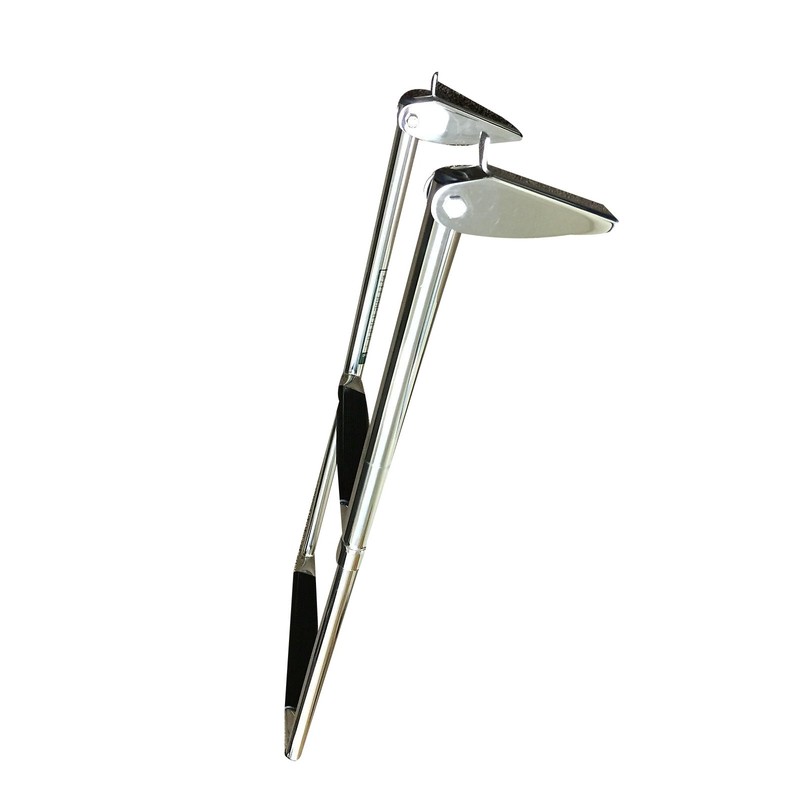 Marine Boat SS 2 Steps TELESCOPING Ladder Over Platform Rubber