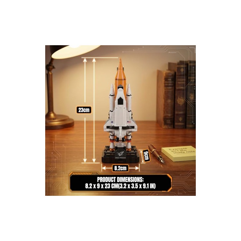 Space Shuttle Building Blocks Set, 616 Pieces Mini Rocket Model