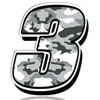 Biomar Labs® N 233 Car Motorcycle Vinyl Sticker Grey Camouflage