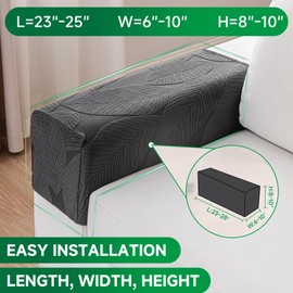 OHSIO Stretch Couch Covers for Sectional Sofa – Washable Soft Sofa Slipcovers, Pet-Friendly Furniture Protector for Living Room Sofa Cushions(1 Piece Armrest Sofa Cover, Dark Gray)