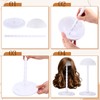 Geelin 4 Pcs Wig Stand Plastic Wig Head Holder for