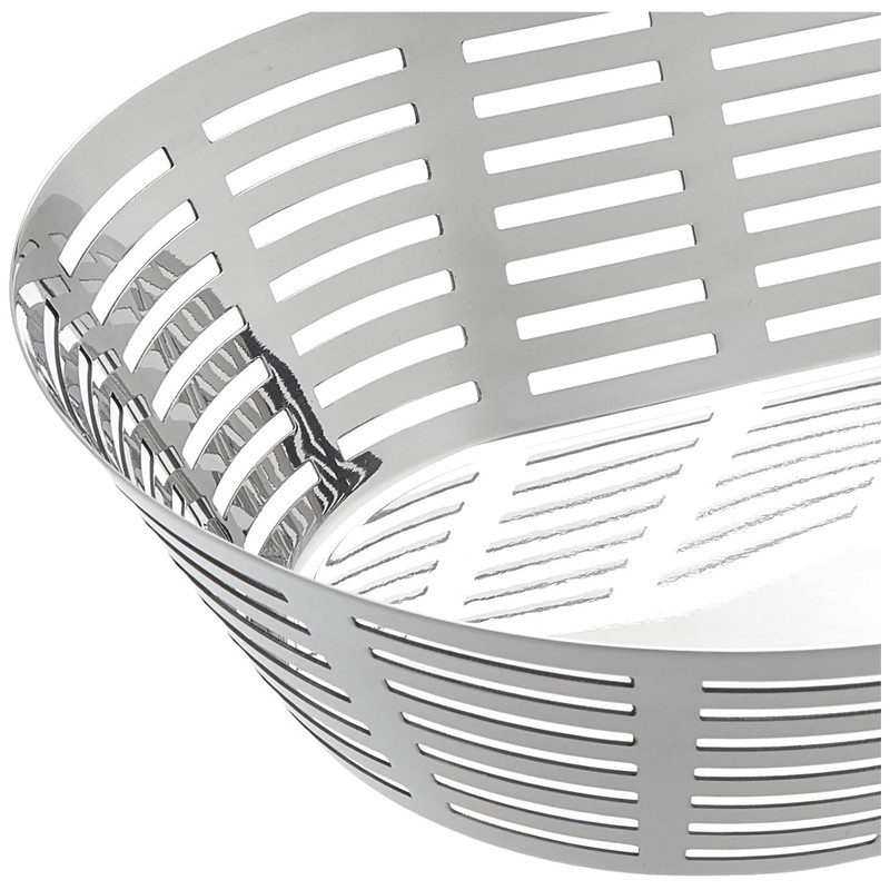 Braisogona Bella Stainless Steel Oval Basket, 21 x 31 cm,