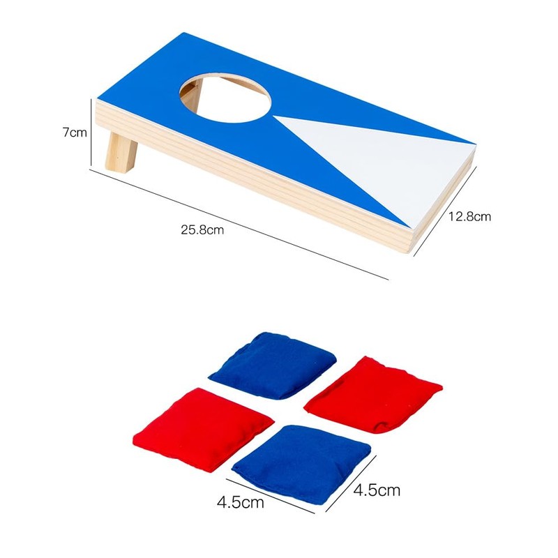 TOMVAES Super Fun, Portable Mini Desktop Cornhole Set of 2,Coated