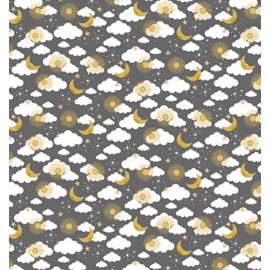 3 Wishes Fabric Stay Wild Moon Child by 3 Wishes Celestial Cotton Flannel Fabric by the Yard