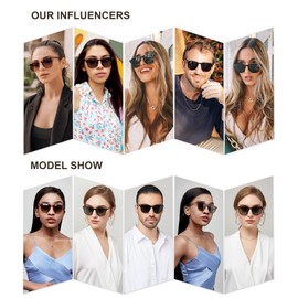 SOJOS Retro Vintage Square Polarized Sunglasses for Women Men UV Protection Lens TR90 Frame Sunglasses SJ2112, Amber Frame/Brown Grading Lens