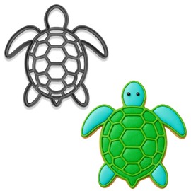 Sea Turtle Cookie Cutter & Stamp - 4x3.96", Ocean Animal Baking Tool (Random Color)