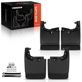 A-Premium Set of 4PCS Mud Flaps Splash Guards Mudflaps with Hardware Compatible with Ford F-250 Super Duty, F-350 Super Duty, 2017 2018 2019 2020 2021 2022, Pickup, W/o Fender Flares, Front and Rear