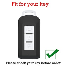 KUNIO Car Key Fob Cover Case Fit for Mitsubishi Outlander Lancer ASX Key Protective Cover Keychain Leather Metal Key Holder Blue