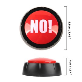 Mealivos Talking Button,Button-Complete Red/Black… (Red Black N)