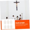 ORFOFE 6pcs Holy Water Bottles Refillable Containers Cross Design for