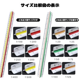 ORANGEXINY Triangular Scale, 11.8 inches (30 cm), 2-sided Drafting Ruler, Large Scale (1:100/200/250/300/400/500), Small Scale (1:20/25/50/75/100/125), High Precision Triangular Ruler for Architects