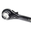 Hexagon Scaffold Podger Ratchet Spanner Ratcheting Socket Wrench Tool 19mm/22mm