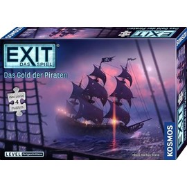 KOSMOS 683108 EXIT® - The Game + Puzzle - The Gold of the Pirates, Level: Advanced, Escape Room Game with Puzzle, EXIT Game for 1-4 People from 12 Years, Unique Board Game