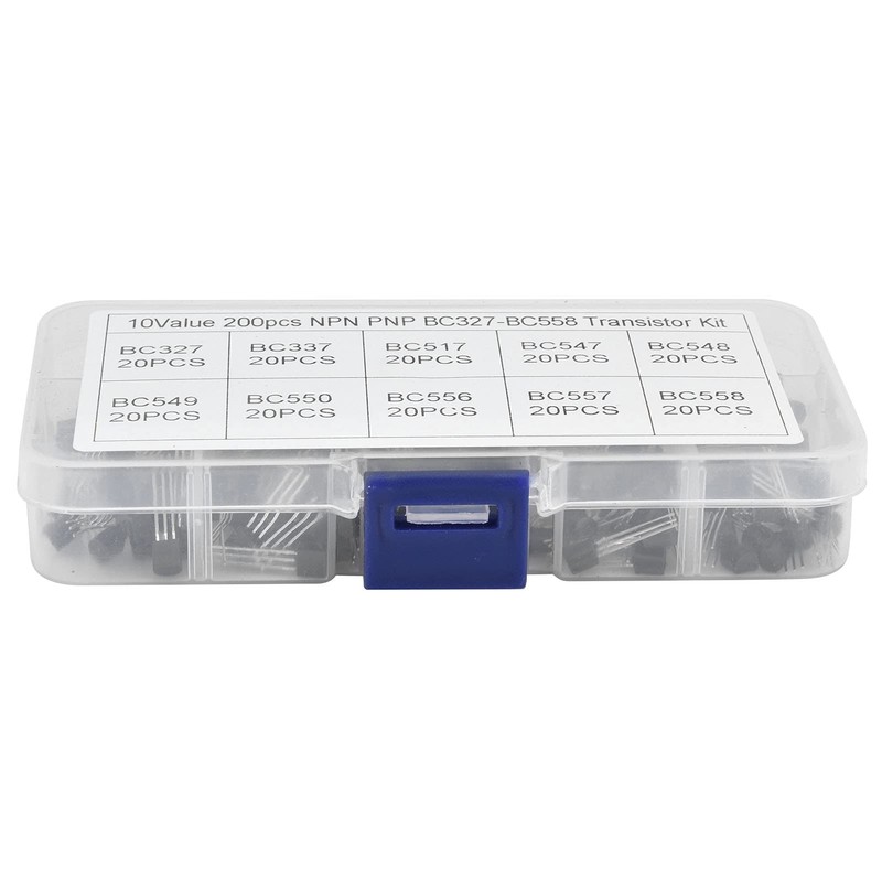 CYTGOUPER 200 Pieces Transistors Assortment Kit, 10 Values BC327‑BC558, NPN