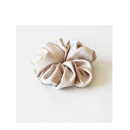 LUCKY CHIN silk oversized scrunchies for frizz&breakage prevention,1pc， (ivory)