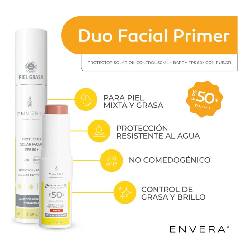 Duo Protector Primer Oil Control+ Barra Facial Color