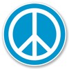 2 x 10cm Peace Vinyl Sticker Symbol Hippy Camper Van