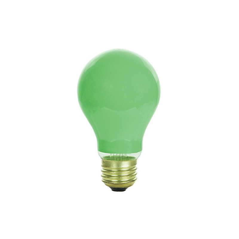 Sunlite Incandescent 40 Watt A19 Greem Ceramic Light Bulb 6