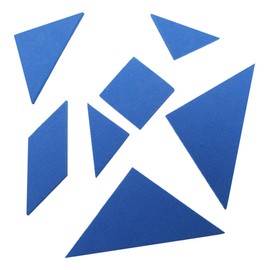 Blue Tangram Puzzle - Educational, Logic Puzzle, and Maths Game for Kids and Adults