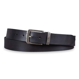STILORD Men's Leather Belt Black for Business Casual Suit Jeans Men's Belt Universal Shortenable with Shabby Gift Box 34 mm Genuine Vintage Buffalo Leather, Colour: Antique Buckle - Silver V, Buckle