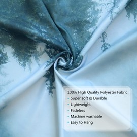 YISURE Misty Forest Tapestry, Foggy Tree Wall Hanging Tapestries Nature Pine Woodland Wall Art for Bedroom Living Room, 80‘’W x 60''L