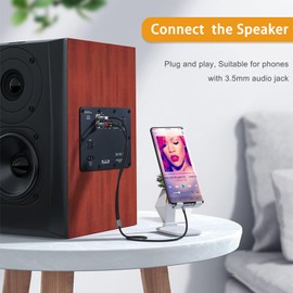 TIEDXIOY RCA to 3.5mm Aux Cable Braided, 4FT RCA to Aux Headphone Cable for Speaker, Subwoofer, Stereo Audio Cord