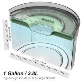 Techphardo 1Gallon No Spill Dog Water Bowl-3.8L Large Capacity, BPA-Free, Anti-Splash & Anti-Digging Design with Non-Slip Base, for Messy Drinkers