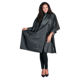 Betty Dain 944 BLK Multi Purpose Cape, Chemical Proof Panel, 56"wide x60" Snap Closure, Black