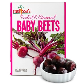 Melissa's Steamed Baby Beets - Pre-Cooked, Ready-to-Eat, 3 Pack (8oz Each) - Sweet, Earthy Flavor & Nutritious Produce