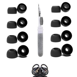 [8 Pairs] Replacement Ear Tips for TRAUSI i27F, with 3 in 1 Cleaner Kit, Silicone Ear Tips (XS/S/M/L)