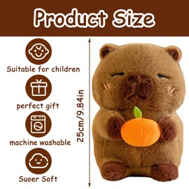 LILELIG Capybara Plush Toy, Soft Capybara, Cute Capybara Plush, Easy to Clean, Suitable for Boys and Girls, Party Gifts for Children's Birthday, Home Decoration