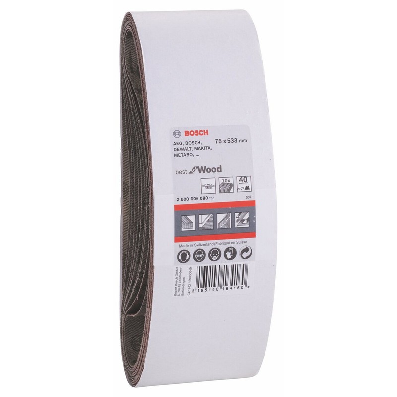 Bosch Professional 10 pcs. Sanding Belt Set X440 Best for
