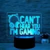 Deluisho Can't Hear You I'm Gaming Night Light, Anime 3D