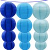 KUNYYI Blue Paper Lanterns 12Pcs Hanging Lanterns for Birthday Party,